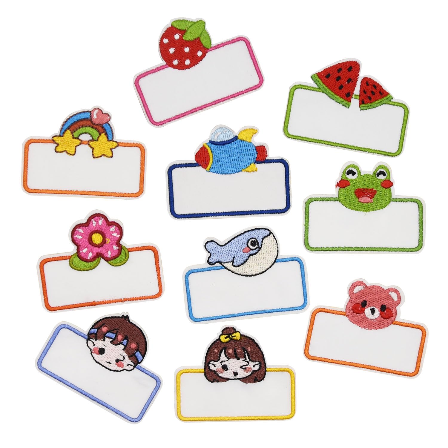 Amazon.co.jp: ワッペン 名前シール 布用 ノンアイロン 貼るだけ 刺繍